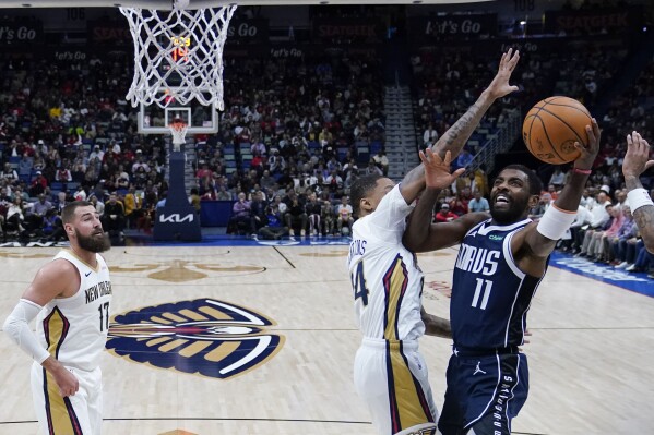 Irving hits 7 of 10 3 pointers scores 35 points in Mavericks 136